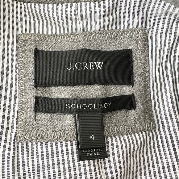 J. Crew Wool Schoolboy Blazer Gold Buttons | Light Gray | SZ 4 - Picture 9 of 11